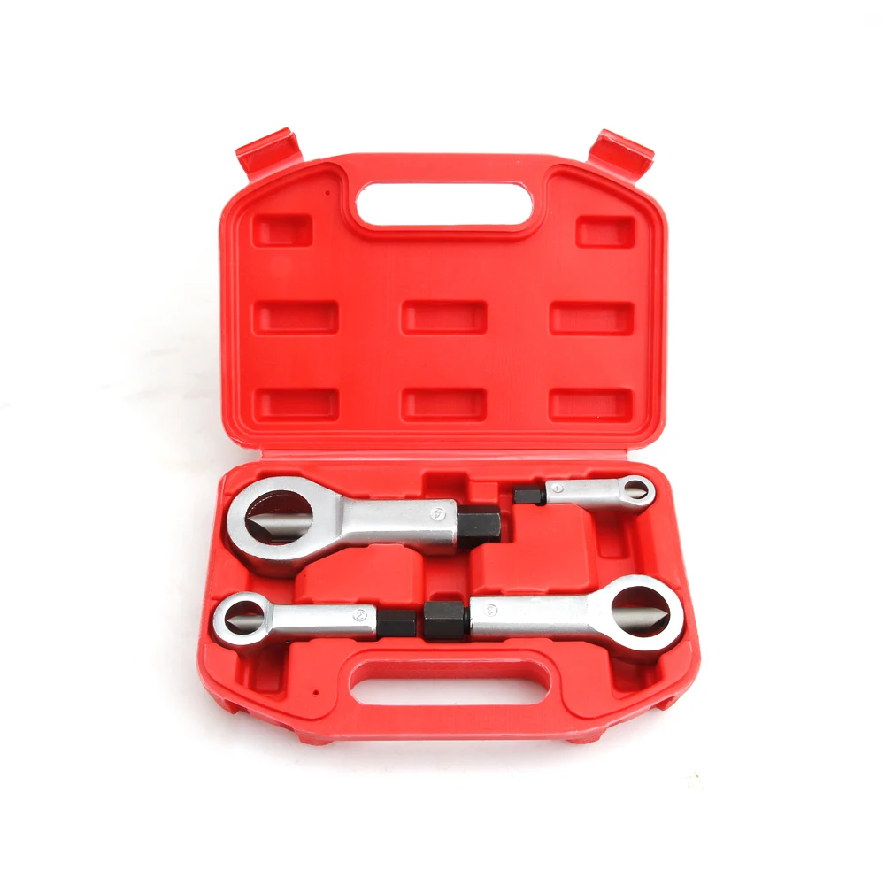 

4Pcs 9-27mm Rusty Nut Splitter Damaged Bolt Nut Separator Extractor Remover Cutting Tools Screw Breaker Set