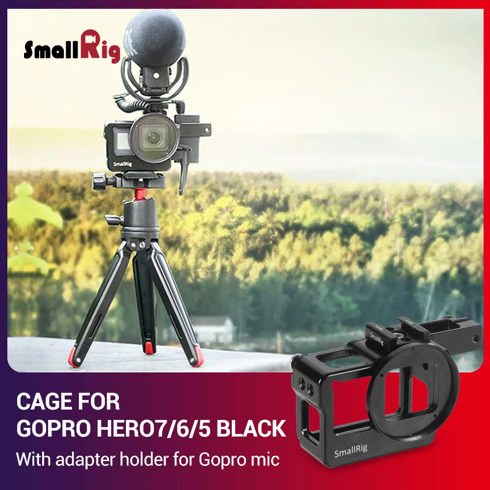 SmallRig экшн Камера Vlogging клетка для экшн-камеры GoPro HERO 7/6/5 Black Label для микрофон флэш светильник DIY варианты Алюминий чехол CVG2320