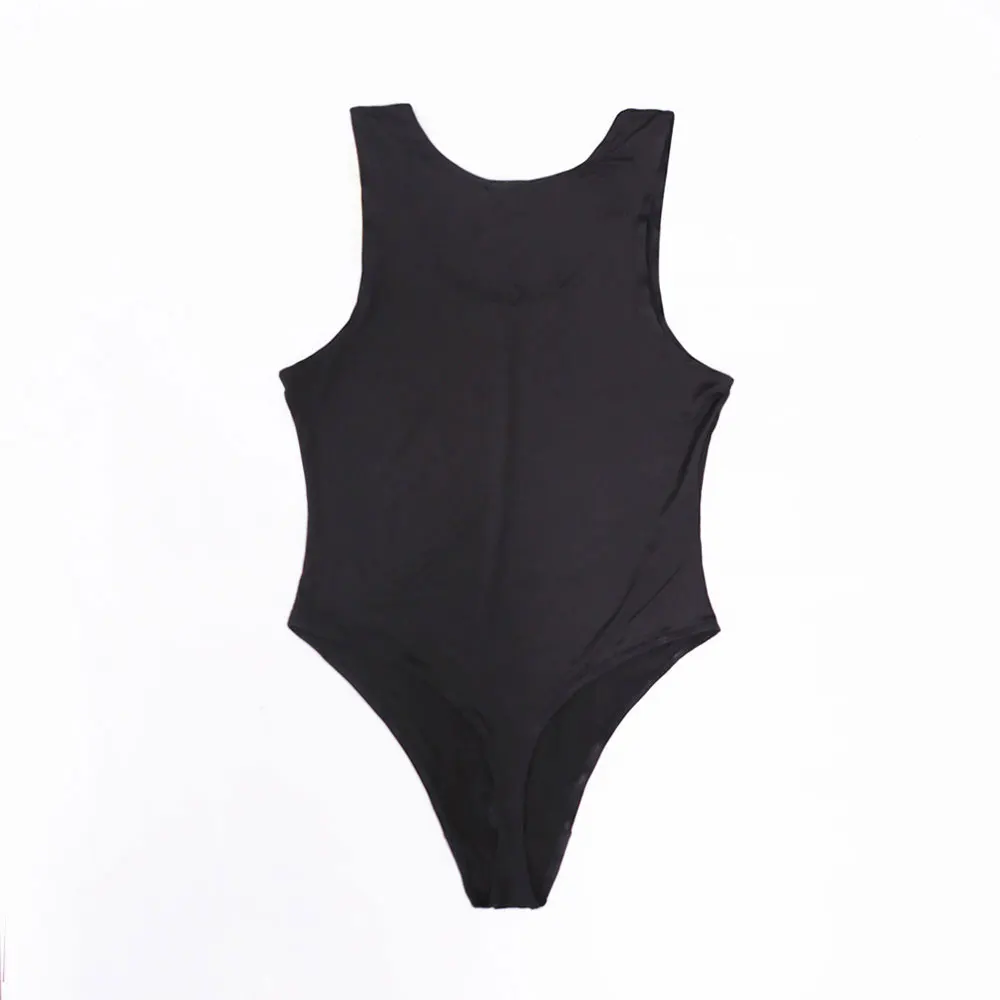 

Sexy Men Ice cotton Plus Size Bodysuit Sexy Tight Thin High Elasticity Vest Tank Top Night Club Dance Wear Gay Wear