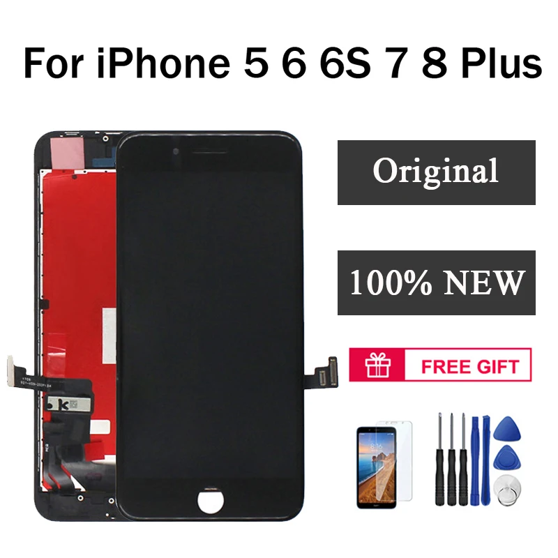 

Оригинальный ЖК-дисплей для IPhone 7, ЖК-экран с идеальным 3D сенсорным экраном, дигитайзер в сборе для 4, 5 5S, 6S, 7, 8 Plus, дисплей