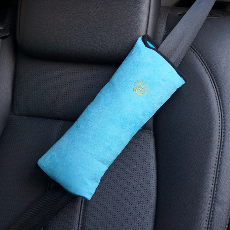 Fundas de almohada suaves para cintur&oacute;n de seguridad de coche, almohadillas ajustables para los hombros del veh&iacute;culo, coj&iacute;n Protector de seguridad, reposacabezas, soporte para el cuello para beb&eacute;, 2 piezas, 2022-3
