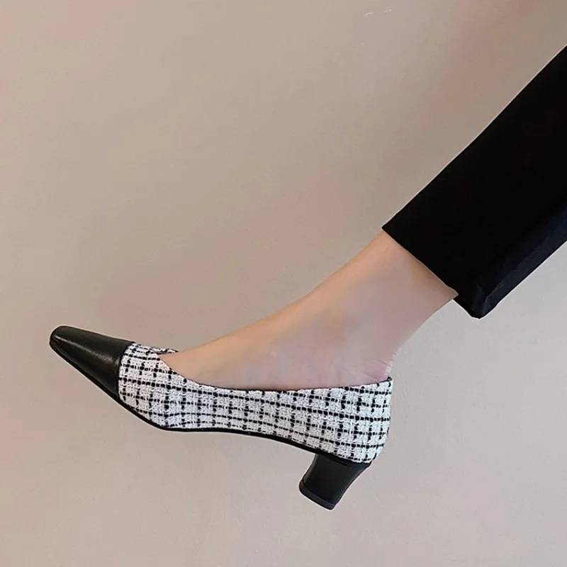 LOVEXSS Women Pumps Suede Square High Heel Shoes Real Leather Lady Size 33-43 Comfortable Professional Women's 2020 | Обувь