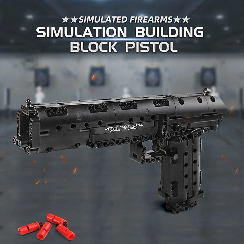 Строительные блоки Mould King 14004 The Create Desert Eagle модель оружия Детские кубики Обучающие