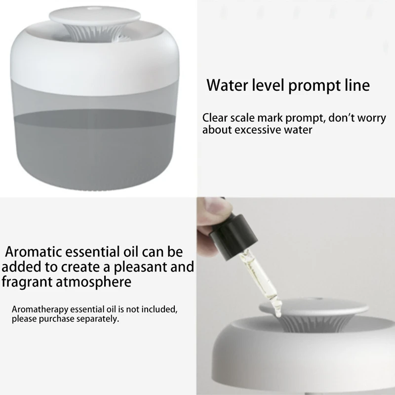 

2.4L Large Capacity USB Ultrasonic Air Humidifiers 7Colors LED Light Aroma Diffuser Home Car Fragrance Diffusers