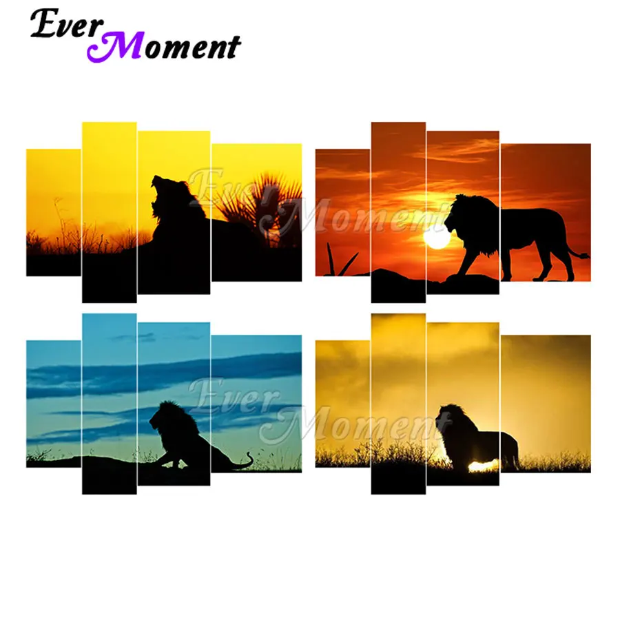 

Алмазная живопись с мотивами мульти-картин, вышивка из смолы, полная выкладка, Лев, животное, 5M017