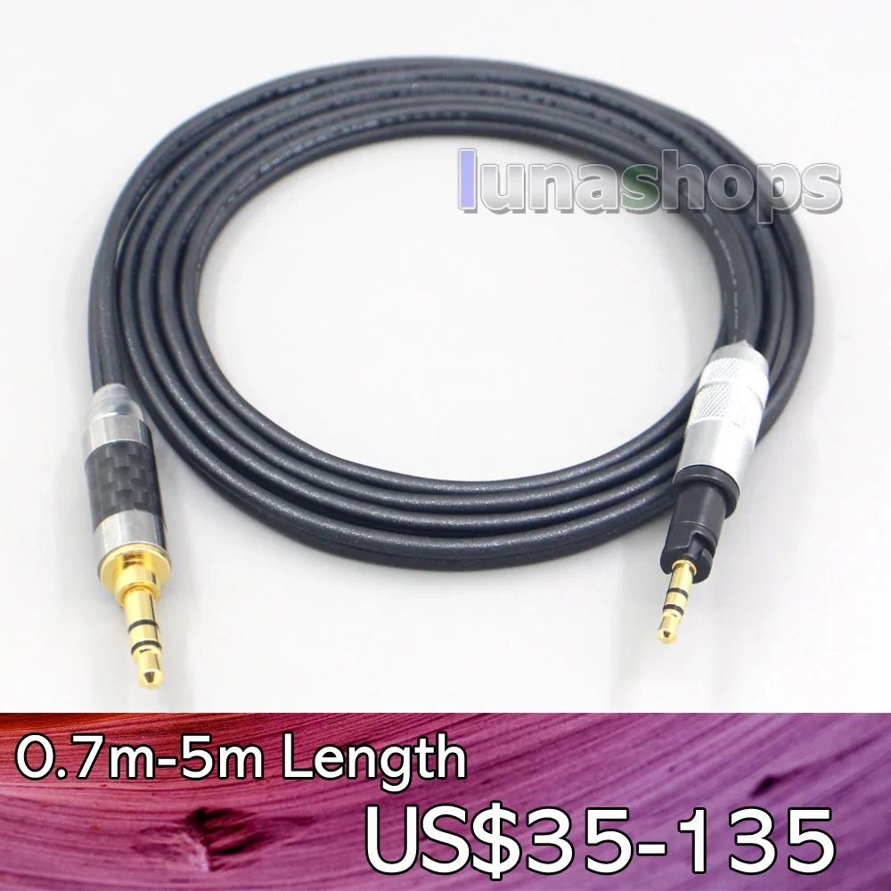 

LN007128 Black 99% Pure PCOCC Earphone Cable For Sennheiser Momentum 1.0 2.0 On-Ear Headphones
