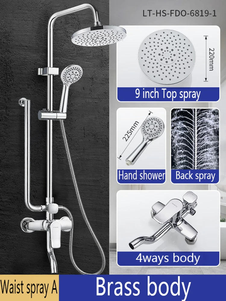 

Хромированный настенный смеситель gzlwy, система для ванны, спа, массажа, душа, дождевой Грифо, спина, опрыскиватель для биде Tap, распылитель дл...