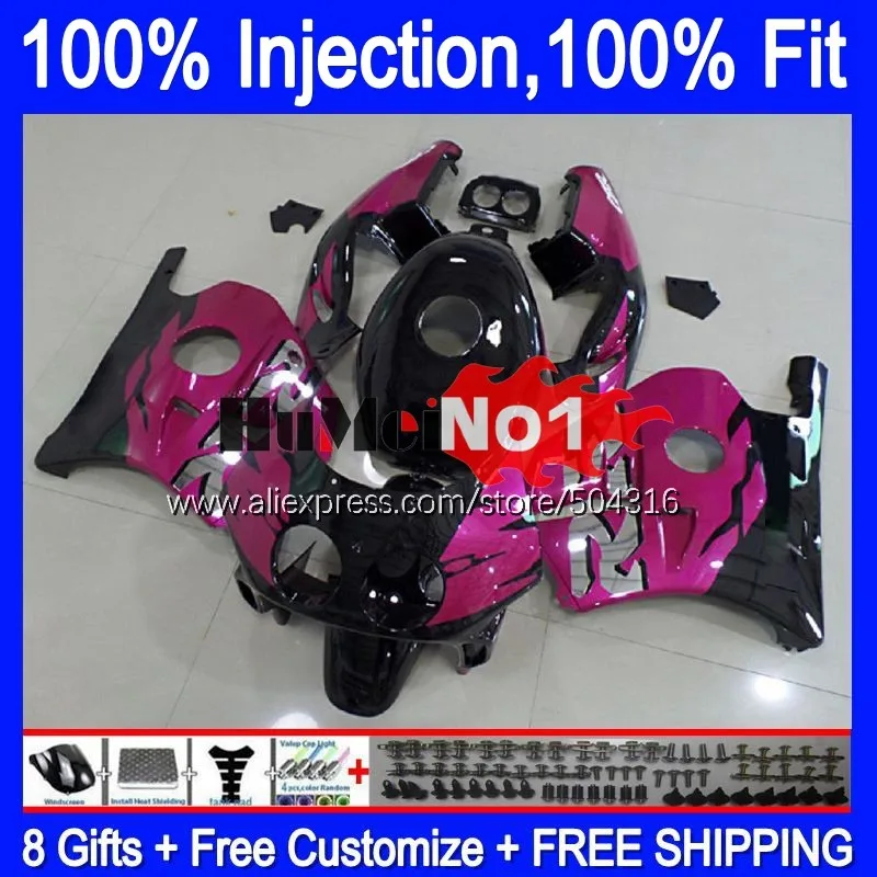

Injection Body For HONDA CBR250RR rose black CBR 250 RR MC19 1988 1989 134MC.14 CBR250 RR CBR 250RR 250R 88 89 OEM Fairing Kit