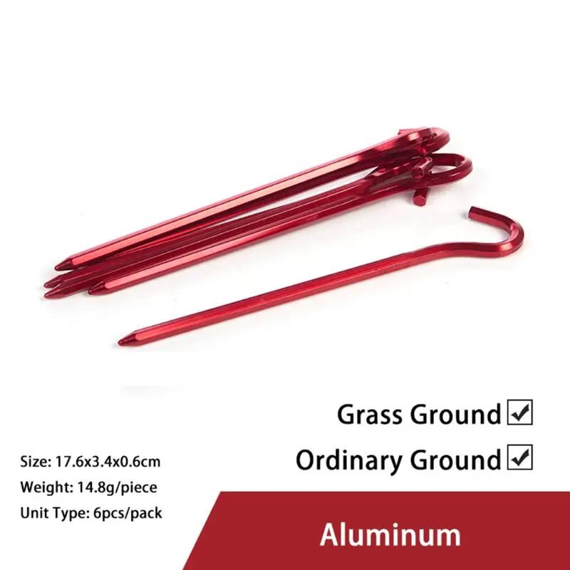 

Outdoor Camping Tent Nail Pegs Aluminum Alloy ABS Hiking Screw Tent Stake D0LB