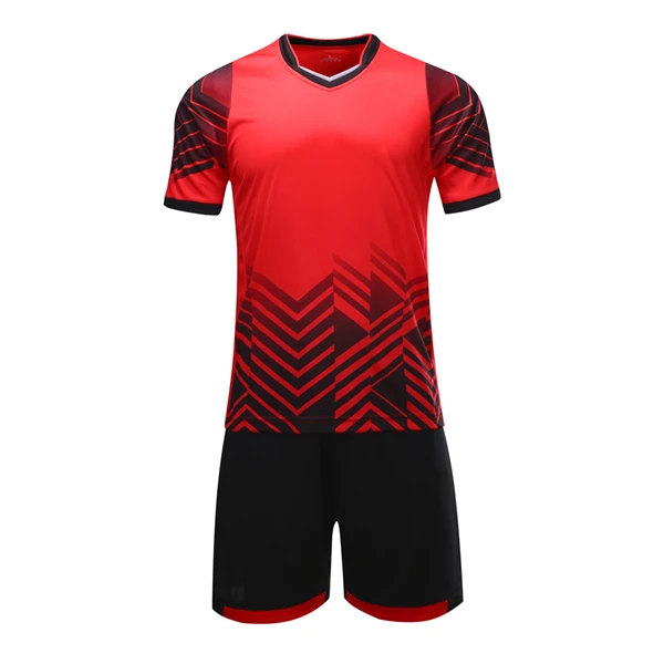 809 red set Мужские и женские футбольные майки набор Survete Мужские t футбольные наборы Униформа спортивная одежда рубашка для футбола тренировочный костюм шорты с принтом на заказ - Цвет: 809 red set