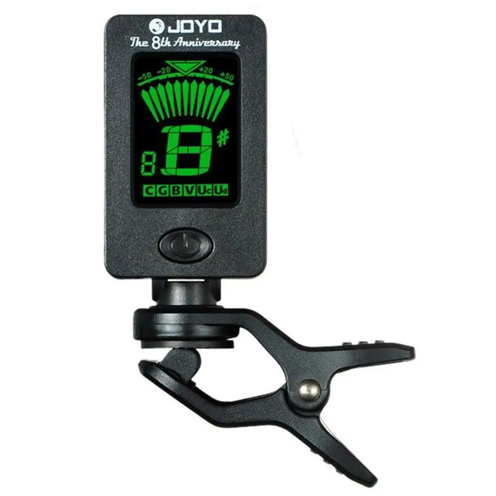 JOYO JT-01 Guitar Tuner Adjustable High-sensitive Mini Digital LCD Clip-on for Bass Violin Ukulele Part Accessories | Спорт и
