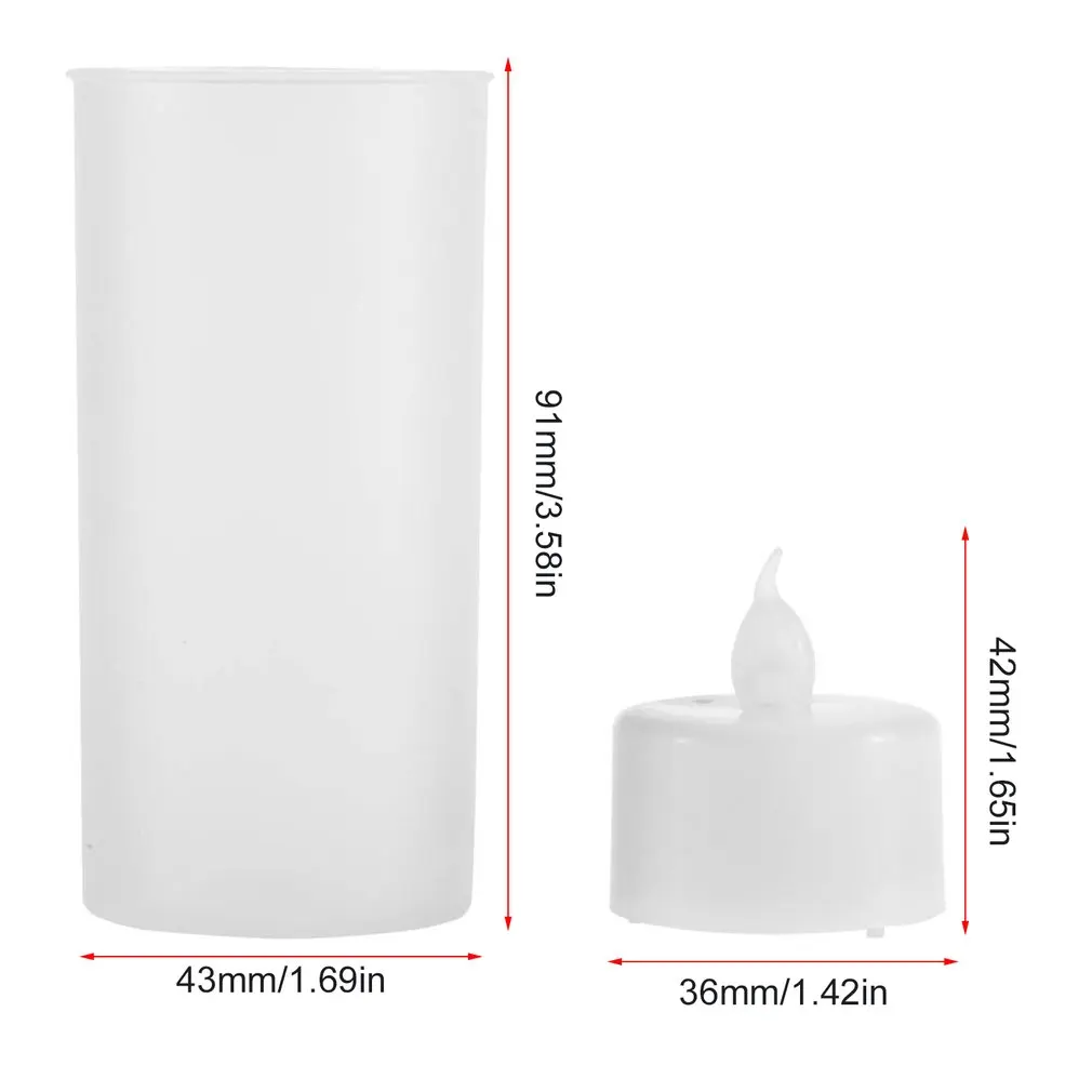 

ICOCO 1 PC Shake Sound Romantic Flameless Blow Sensor LED Candle Tea Light Semitransparent Cup LED Candle Light Stock Offer