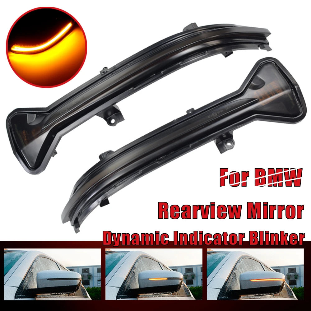 

2pcs LED Side Mirror Dynamic Turn Signal Sequential Light For BMW M5 F90 2017 2018 2019 Left hand drive