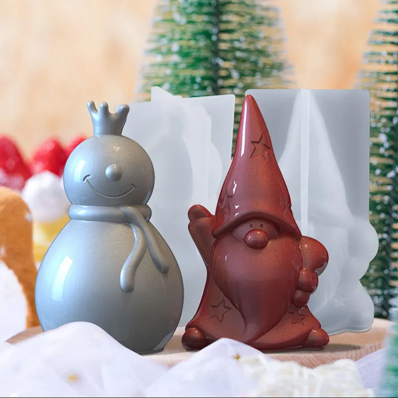 

Силиконовая форма для изготовления свечей в виде Деда Мороза