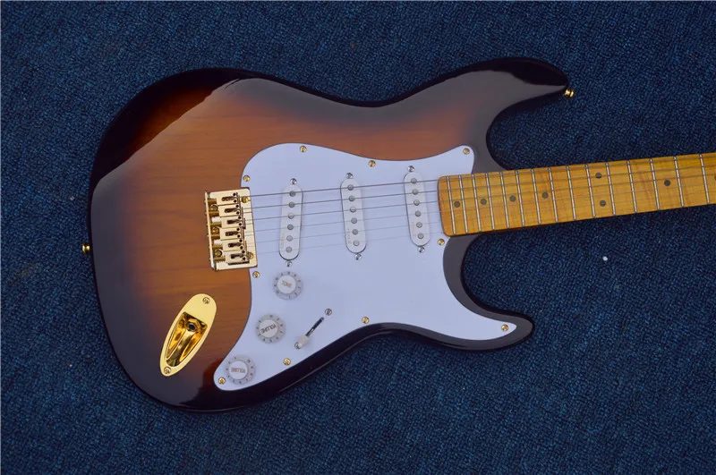 

Завод магазин закат sunburst клен гриф Подпись 6 струн электрогитара, Ольха тела, бесплатная доставка