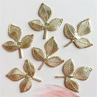 10 pcslot scrapbooking accessories metal alloy maple leaf buttons for craft decorative accessories wholesale factory