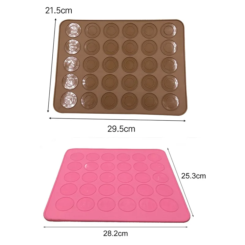 

Baking Mold Food Grade High Temperature Resistant Silicone Baking Mat 30 Circles Macaron Silicone Mat