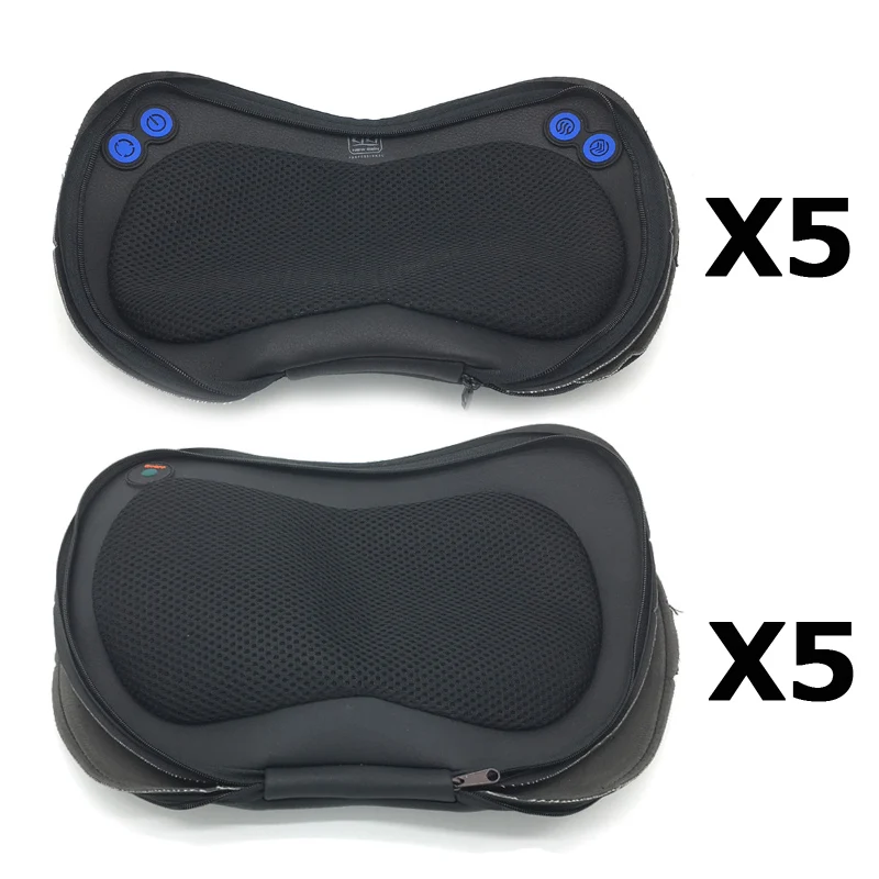 2 in 1- 10 pcs Цена многофункциональная тарелка для шеи массажер автомобильная Массажная подушка Шейная Подушка Поясничный плечевой массажер кожаный чехол - Цвет: 2 in 1- 10 pcs