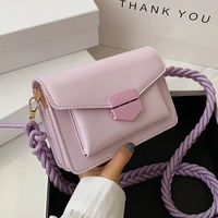 designer handbags solid color pu leather femme crossbody bags for women 2020 fashion small shoulder handbags female chain bag