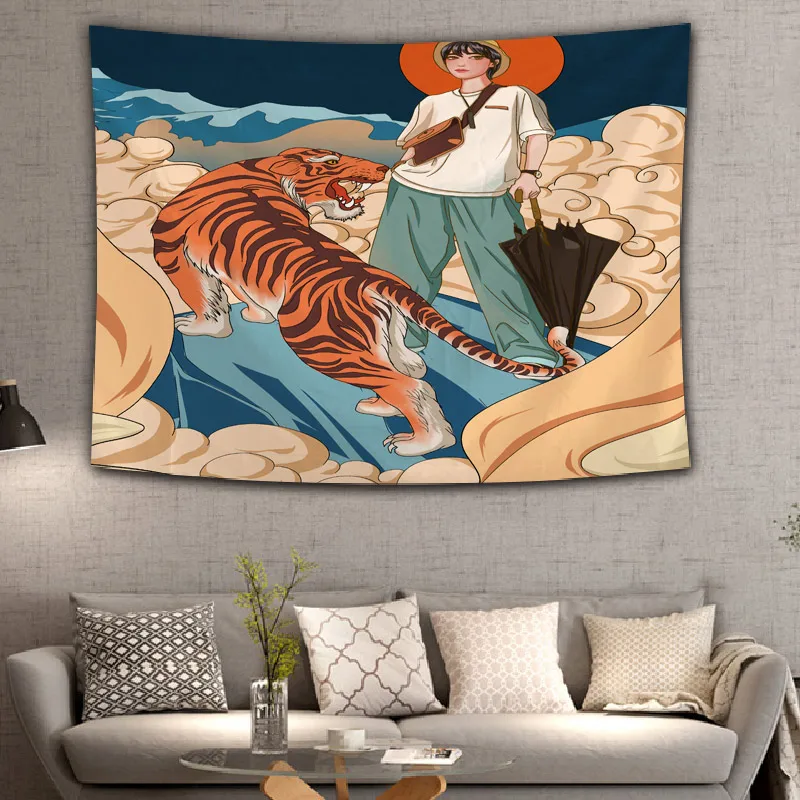 

Japanese Style Tapestry Wall Hanging Home Deco Mandala Bohemia Hippie Print Free Shipping Large Plus Size