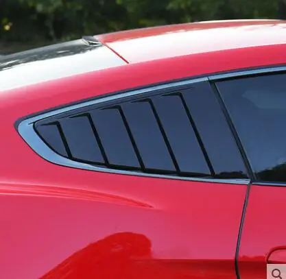 Для Ford Mustang 2016 2019 Sedan ABS затемненная задняя дверь жалюзи рамка подоконник