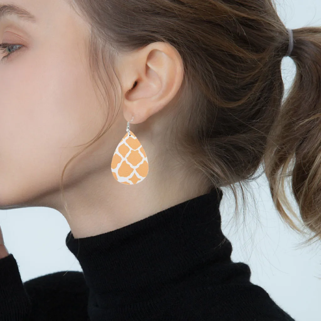 Женские каплевидные леопардовые разноцветные Круглые серьги в форме змеи