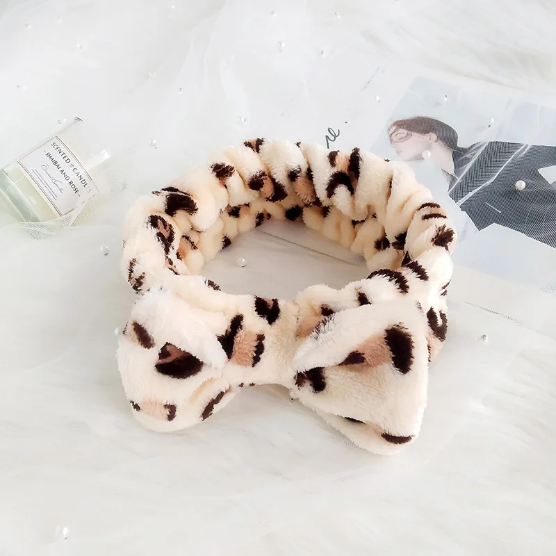 headband 08 Милая мягкая бархатная повязка на голову для девушек с бантом, в горошек, в полоску, повязка на голову для женщин, модная повязка на голову, аксессуары для волос - Цвет: headband 08
