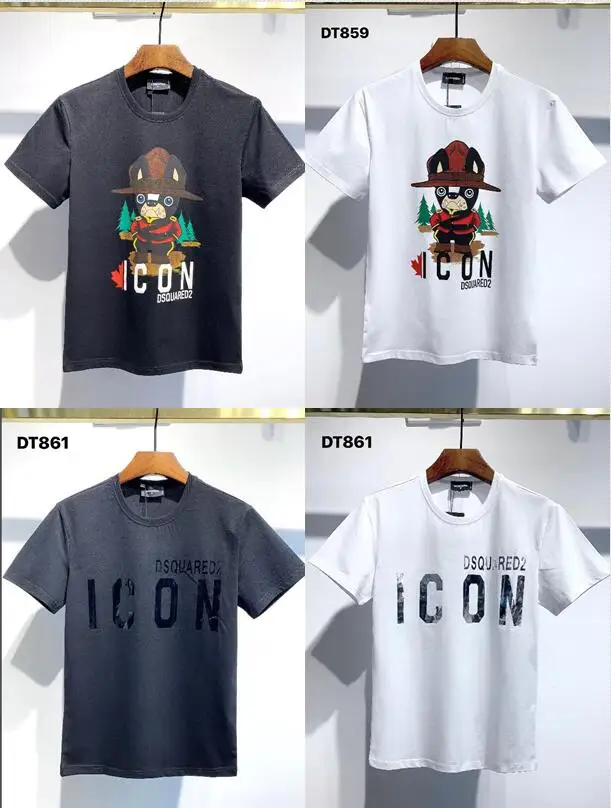 

DSQUARED2 Men Women O Neck Short Sleeve T Shirt Authentic Pure Cotton Hip Hop T-Shirt