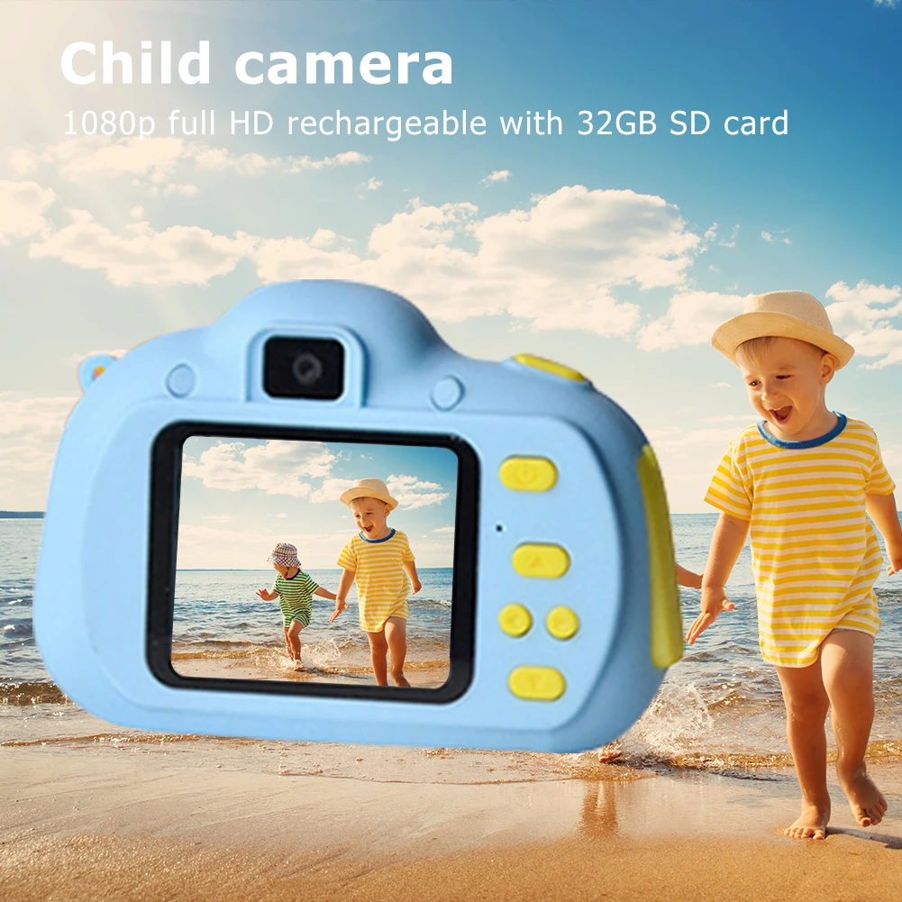 

1080P Projection Video Camera Kids Camera 1080P HD Digital Rechargeable IPS Screen Photo Video Camera Toy Gift