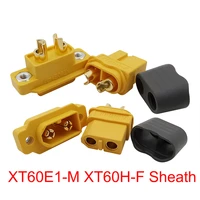 3pair xt60e1 m xt60h female xt60 male plug connector sheath mountable for rc lipo battery rc cars fpv drone