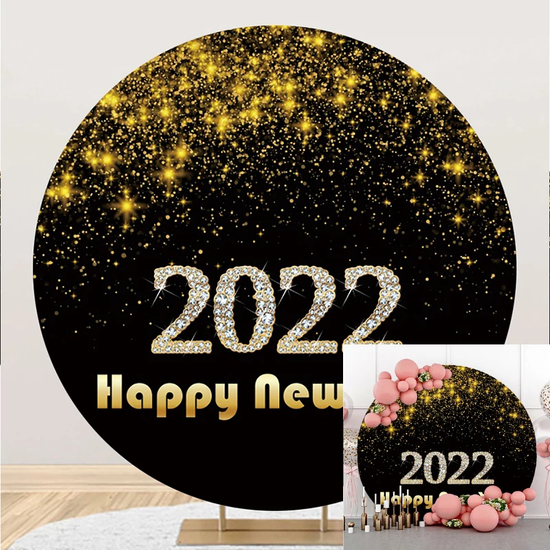 

Круглая фоновая Обложка dawnзнаем, эластичный фон для фотосъемки 2022, новогодний, алмазный, праздничный декор, Фотостудия