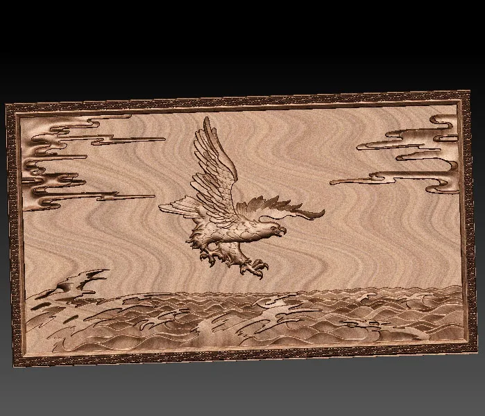 3D model relief for cnc in STL file format Eagle Home Decor Painting | Инструменты