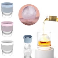 silicone sphere ice ball mold kitchen stackable slow melting diy ice ball round jelly making mould for cocktail whiskey drink