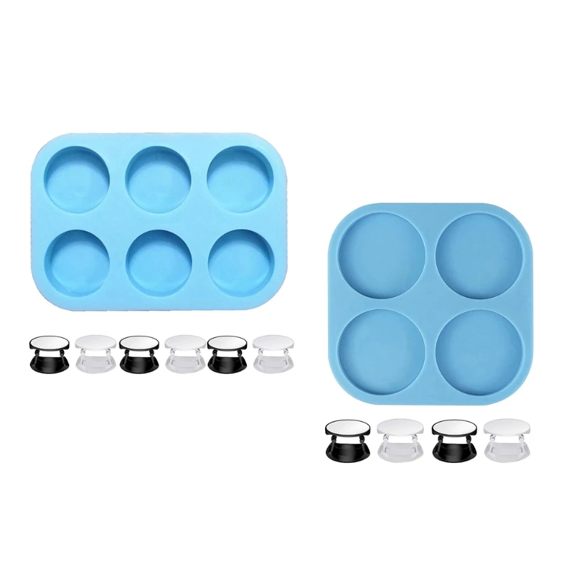 

4/6 полости круг-держатели для телефонов, эпоксидная смола, Форма Сверху телефонная розетка силиконовые формы