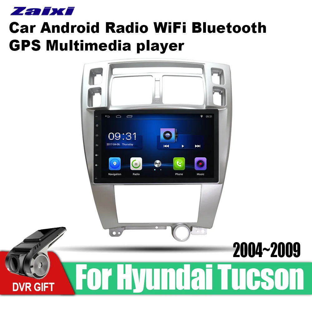 ZaiXi Автомобильный GPS; Мультимедийный проигрыватель для hyundai Tucson 2004~ 2009 Автомобильный Android навигация raido Аудио Видео плеер стерео аудио wifi - Цвет: Standard machine