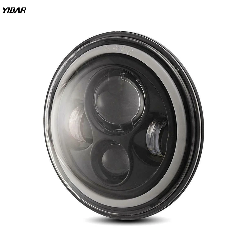 

7 Inch LED Headlights DRL Hi/Lo Beam 55W 35W Ring Amber Angel Eye