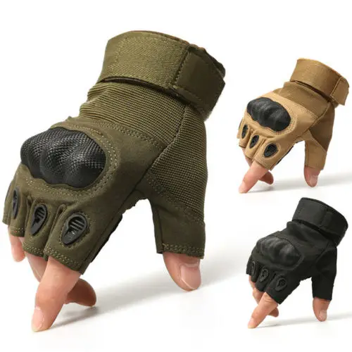 

Carbon Fiber Hard Knuckle Full/Half Finger Gloves Motorcycle Racing Sports Camping Hiking Hunting Shooting Protective Mittens
