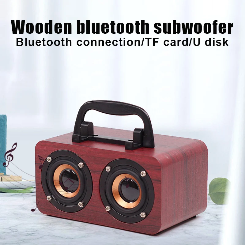

Wooden Bluetooth Speaker Desktop Wireless Bluetooth Portable Speaker for Party Office Outdoors DF