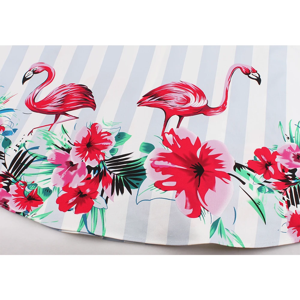 Plus Size Girls A-line Skirts Big Vintage Floral Printing Fashion High Waist Youthful Clothing Women Retro Clothes | Женская одежда