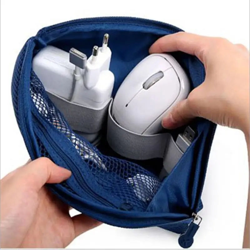 Creative Shockproof Travel Digital USB Charger Cable Earphone Case Muti-function Makeup Cosmetic Organizer S M Accessories Bag | Багаж и