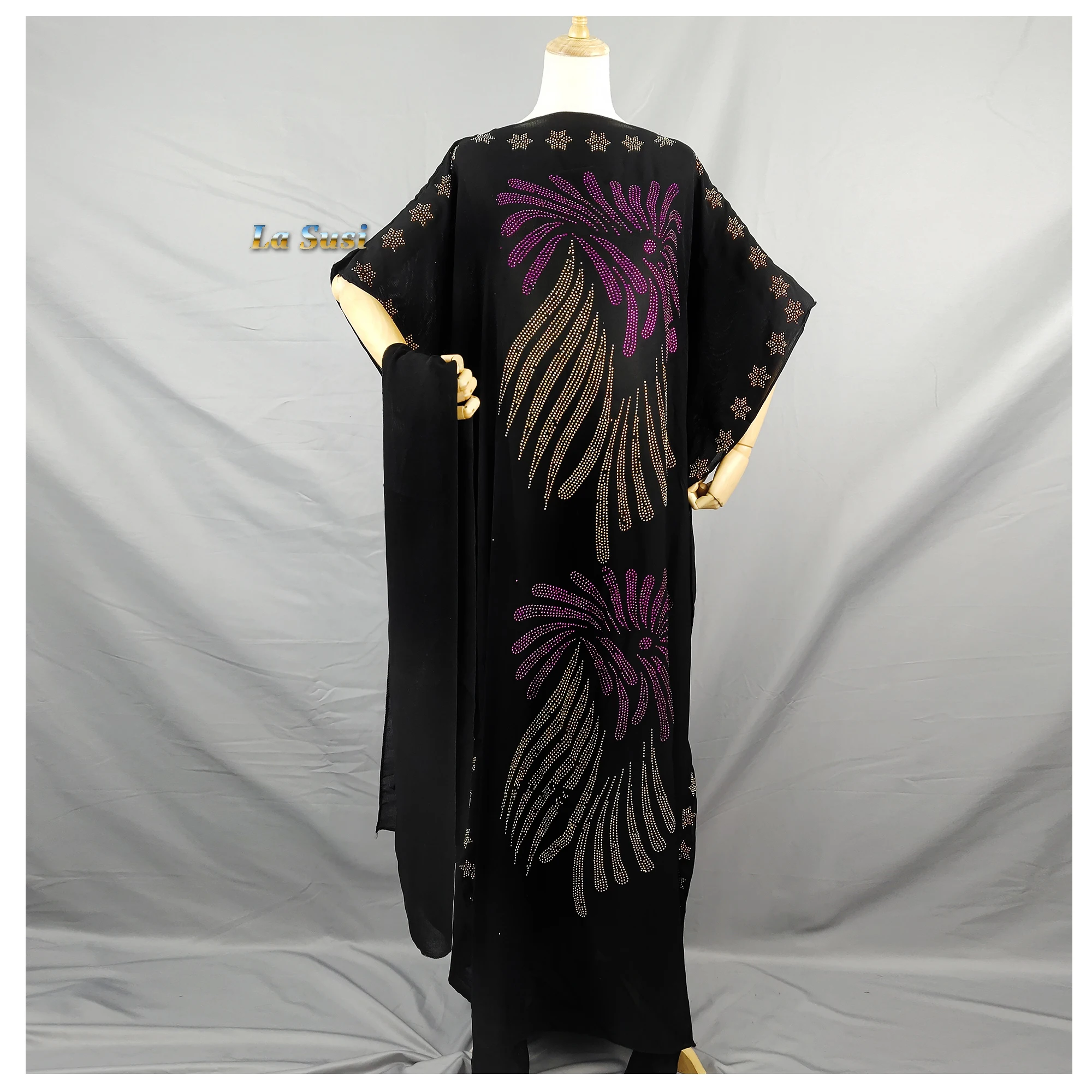 Красочные дизайнерские африканские платья с кисточками для женщин, абайя, муслин Дубая, длинная искусственная Африканская Хлопковая одежд...