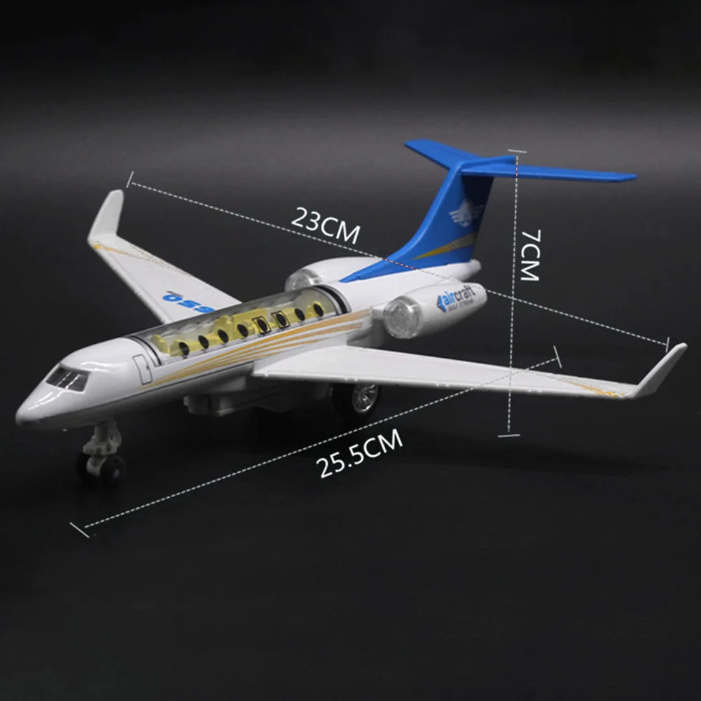 

Creative Alloy Business Jet Airplane Model Airliner with Display Stand With Lights Toy Gifts