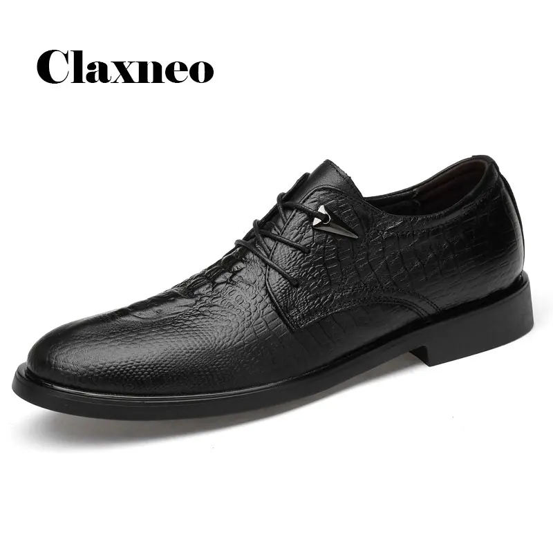 Мужские туфли из натуральной кожи с принтом крокодиловой осень 2020 мужские