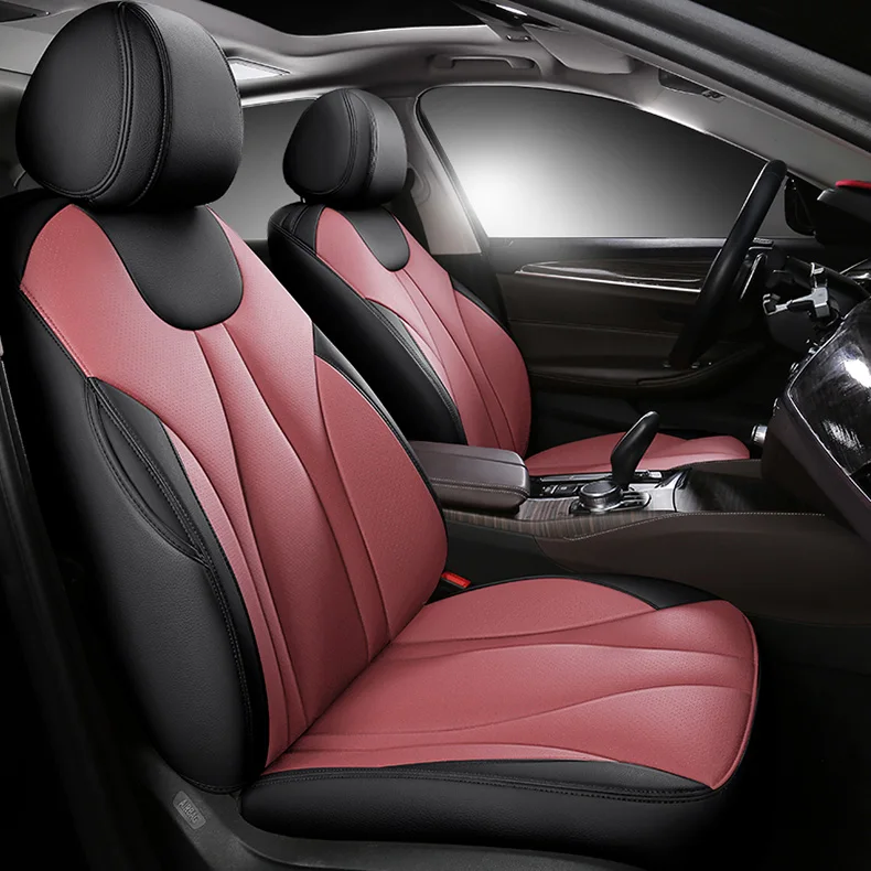 BLACK PINK Пользовательские автомобильные сиденья для peugeot 206 207 301 206 CC 307 CC 308 SW 407 2008 3008 607 4008 5008 307SW 508 308s 408 наклейки для автомобиля - Название цвета: BLACK PINK