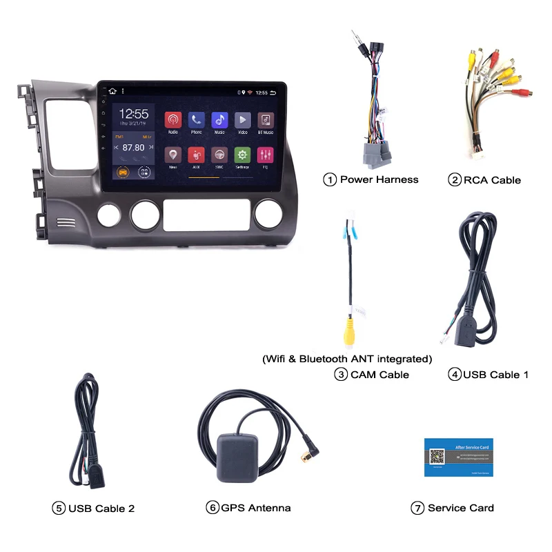 2G ram 32G rom 10 1 дюймов Автомобильный Аудио плеер для Honda civic 2004-2011 Стерео gps