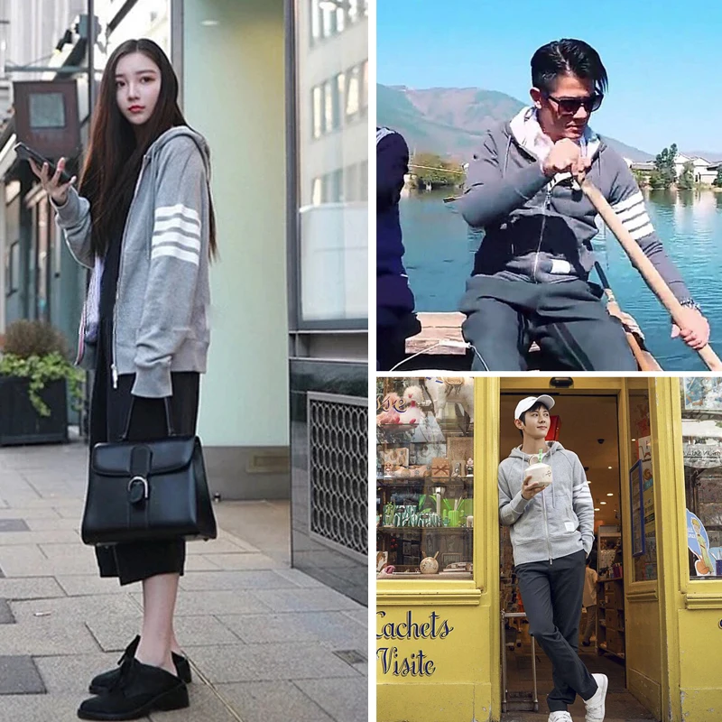 

TB 2021 Fashion Brand Spring Autumn hooded Clothing Cotton jacket Women Sweatshirts Hoodies Loose Casual Sportswear Coat