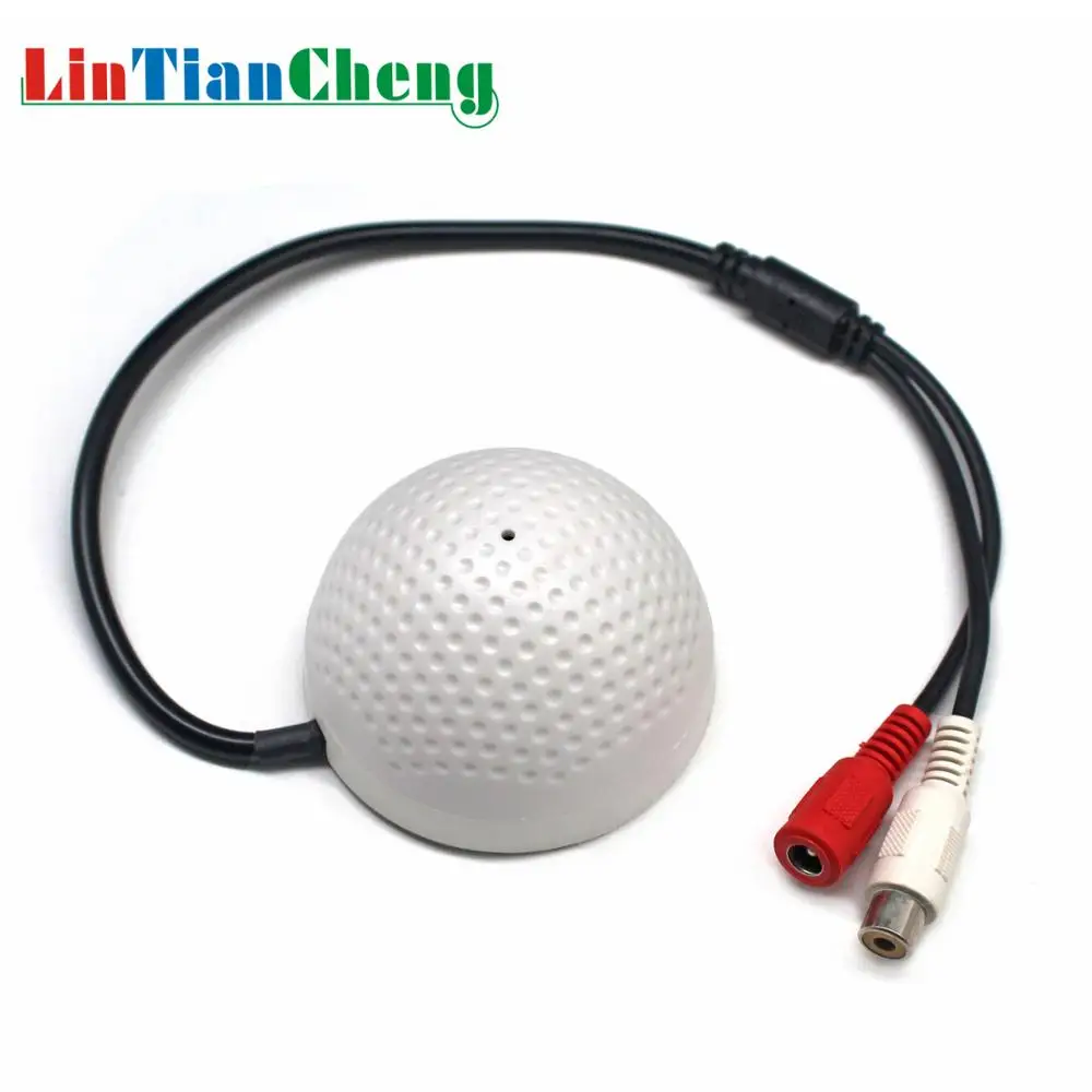 

LINTIANCHENG Mini CCTV Microphone Security Surveillance Audio Input Wide Range CCTV Camera Sound Pick up For AHD DVR IP Camera