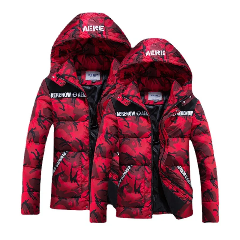 Couple Style Camouflage Cotton-padded Jacket Men's Winter Jacket Thick Short Padded Jacket Down Padded Jacket Plus Size Clothes