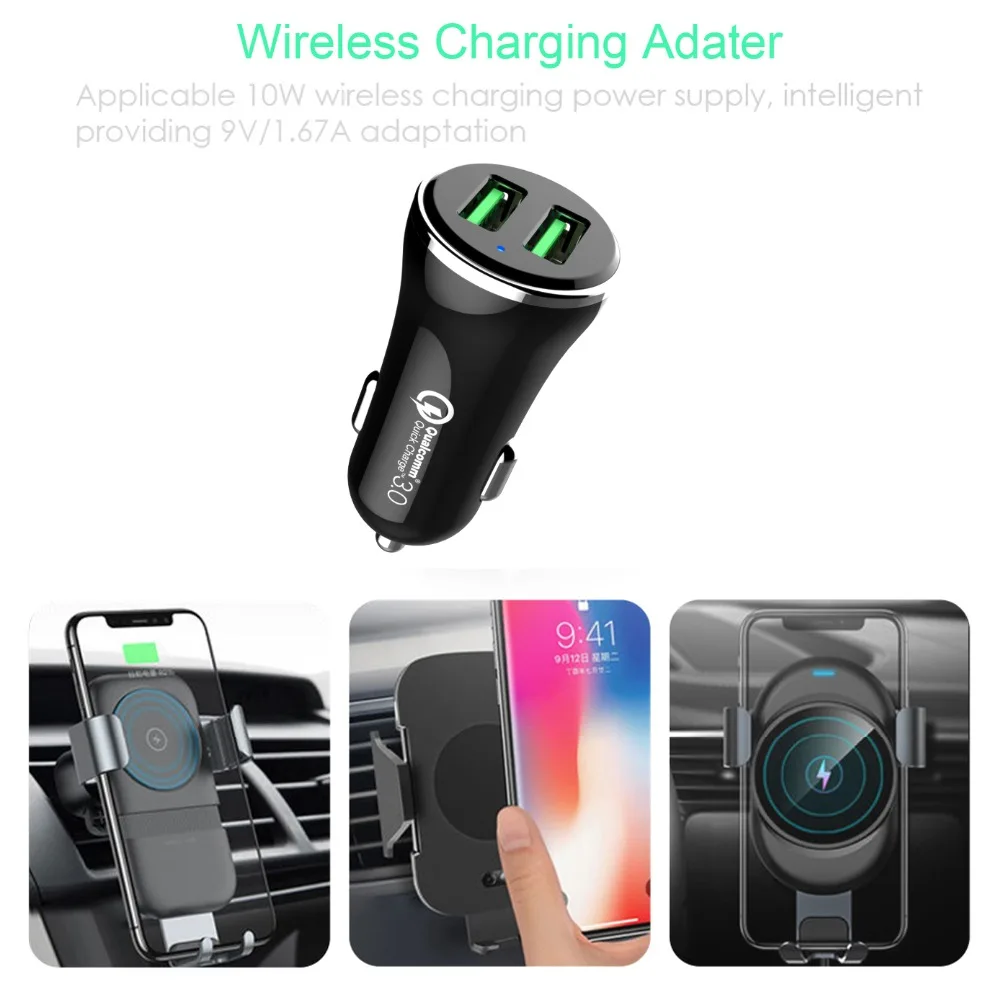 Charge3.0 технологии 36W 2 портовый AFC/FCP QC3.0 автомобильное зарядное устройство USB для C 3A