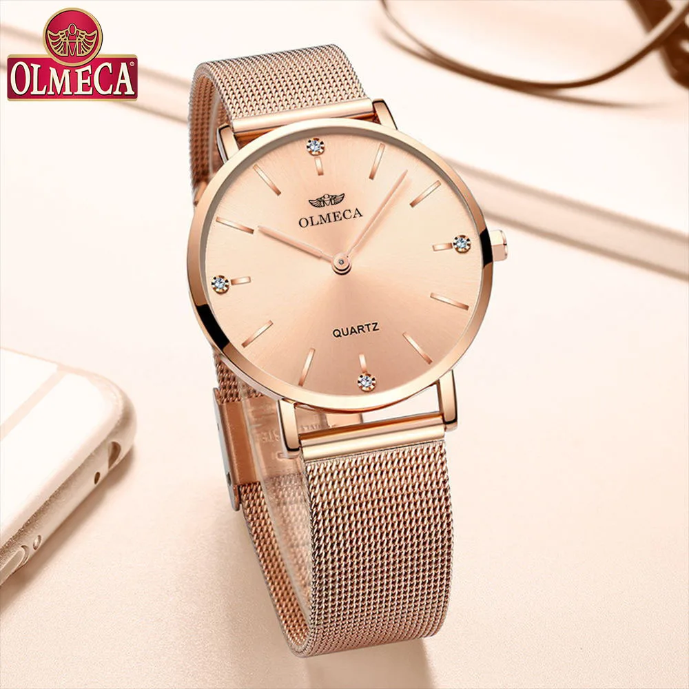 

OLMECA Top Brand Luxury Watch Fashion Relogio Feminino Wrist Watch Water Resistant Women's Watches Drop-Shipping Dress Watches